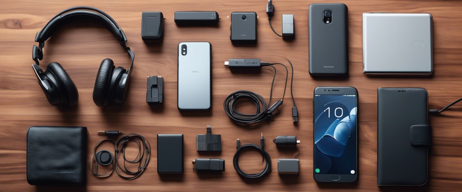 Smartphone accessories including cases and chargers